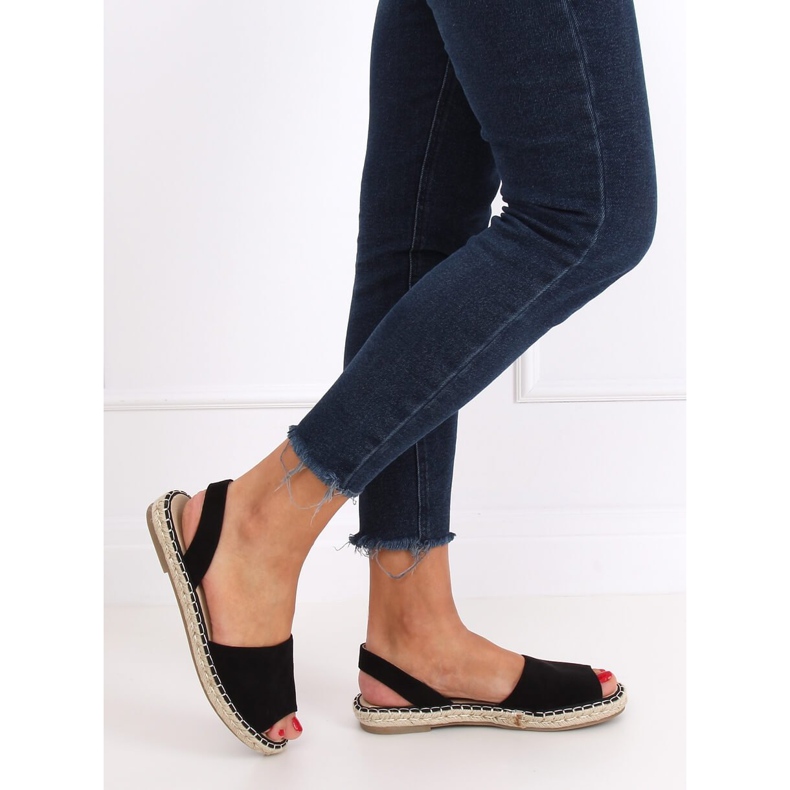 Schwarz Schwarz 99-26A Schwarze Espadrilles 1