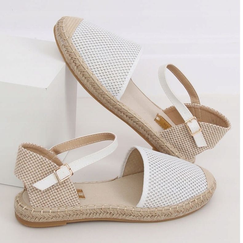 Weiße Damen Espadrilles MB-64119 Weiß 1