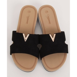 Schwarze Damen Hausschuhe G-5035 Schwarz 2