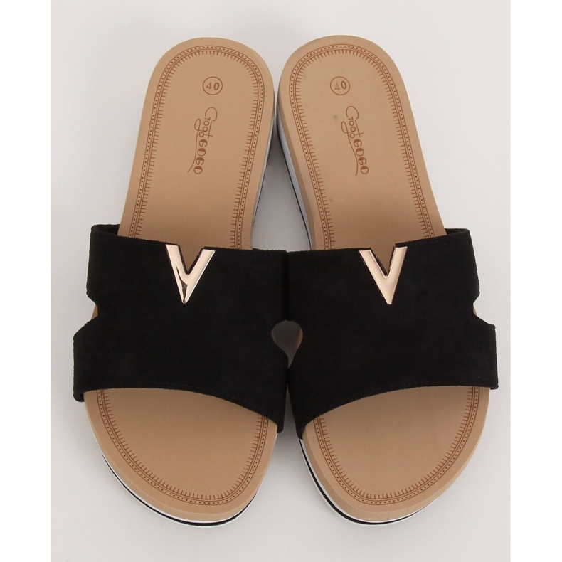 Schwarze Damen Hausschuhe G-5035 Schwarz 2