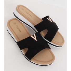 Schwarze Damen Hausschuhe G-5035 Schwarz 1