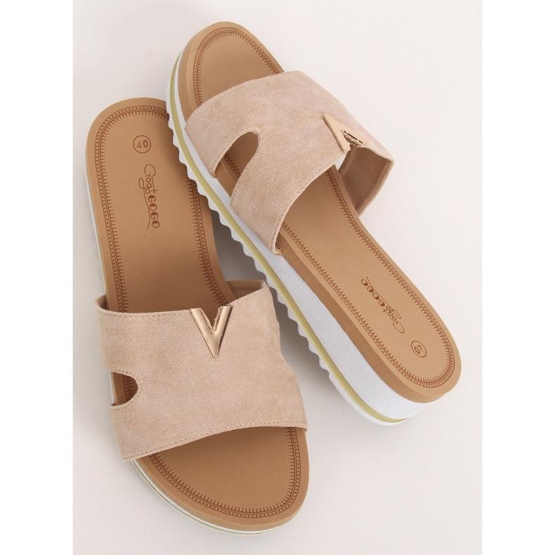 Beige Hausschuhe für Damen G-5035 Beige 2