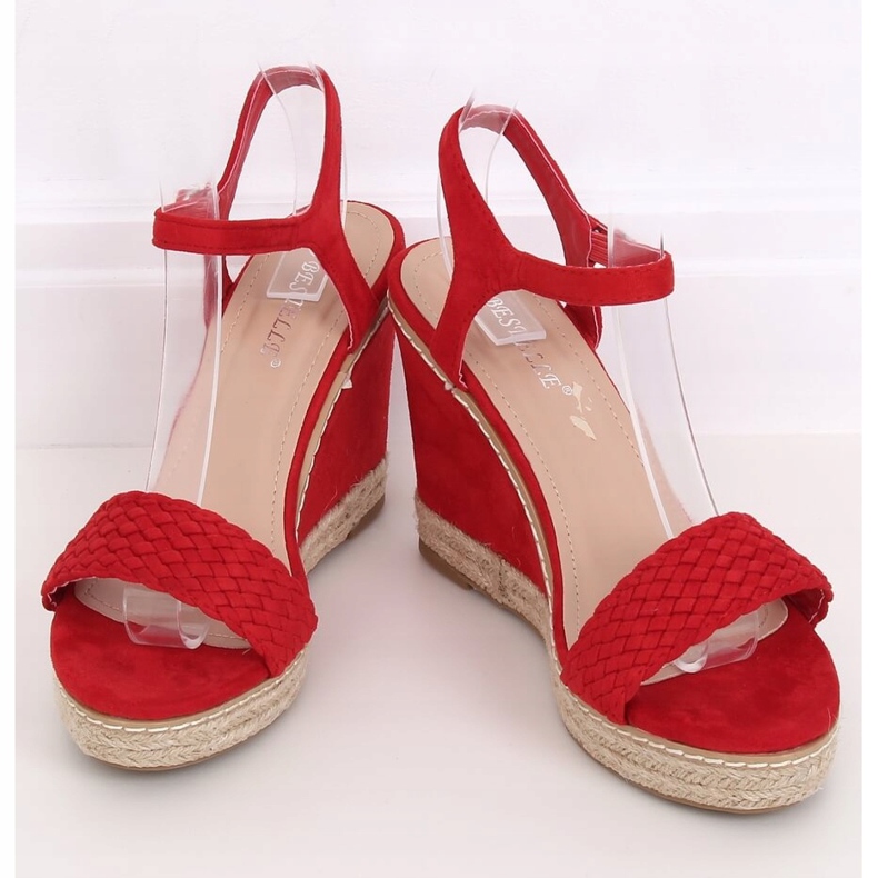 Espadrilles auf Keilabsatz rot 100-937SC-1 Rot 1