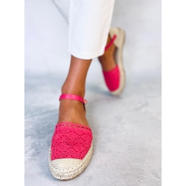 Espadrilles aus Himbeere L-1067 Rot rosa 1