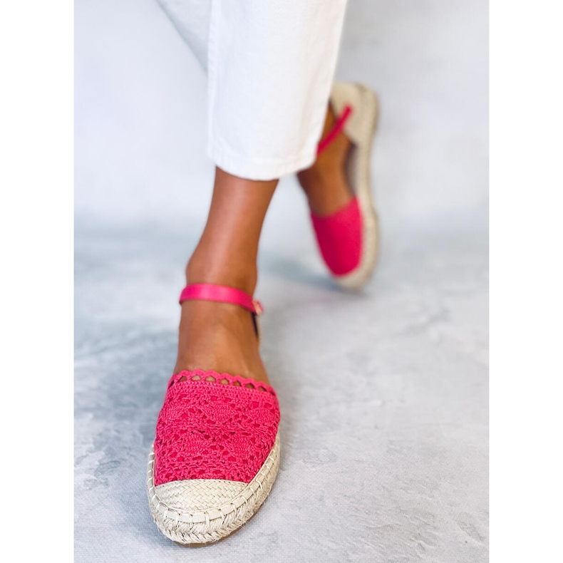 Espadrilles aus Himbeere L-1067 Rot rosa 1
