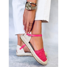 Espadrilles aus Himbeere L-1067 Rot rosa 2