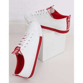 Weiße Damen Sneaker CC-17 Rot 1