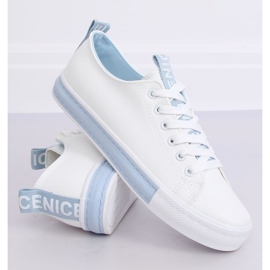 Weiße CC-17 Blaue Damen-Sneaker 2