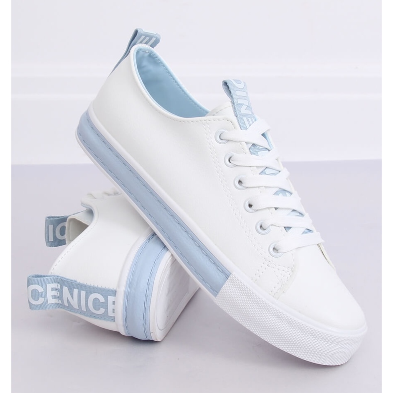 Weiße CC-17 Blaue Damen-Sneaker 2