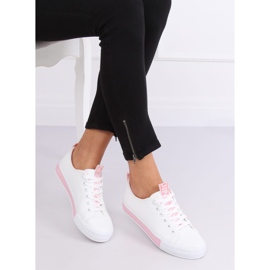 Weiße Damen Sneaker CC-17 Pink rosa 1
