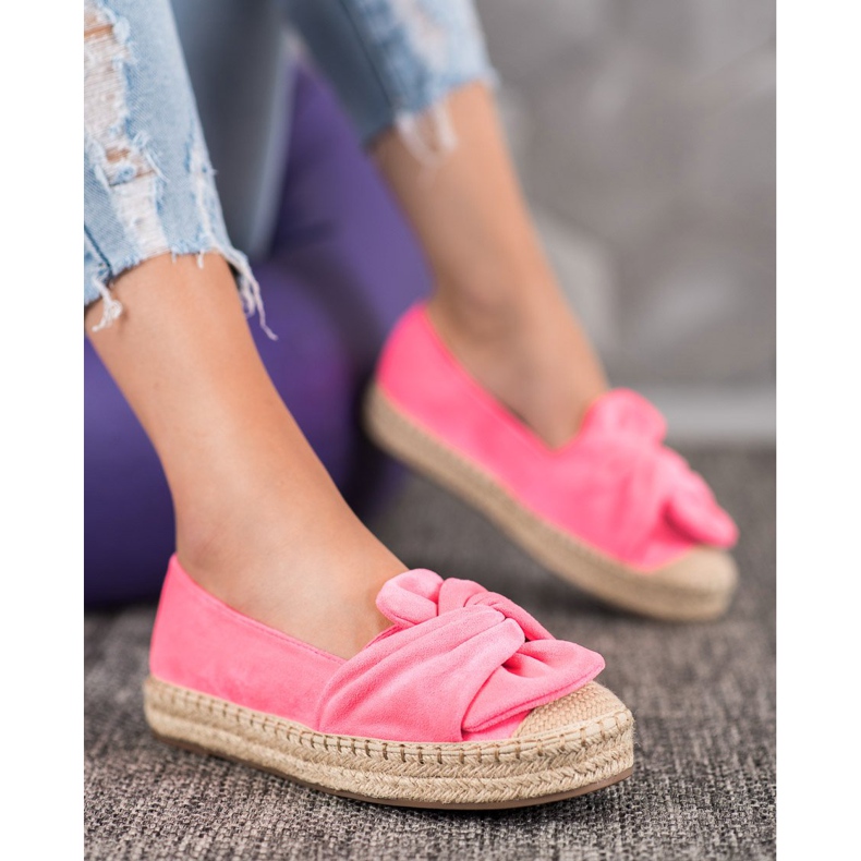 Seastar Wildleder-Espadrilles auf der Plattform rosa 1