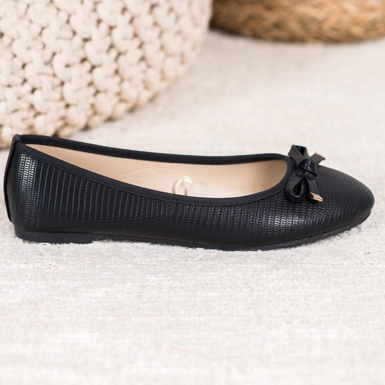 SHELOVET Lässige Ballerinas schwarz 2