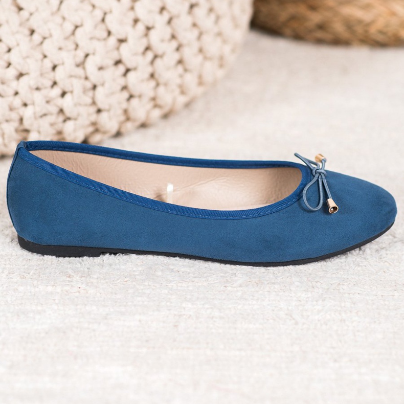 SHELOVET Lässige Ballerinas blau 2