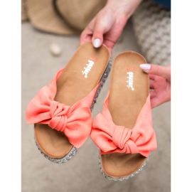 Seastar Wildlederhausschuhe mit dekorativer Plattform rot orange 1