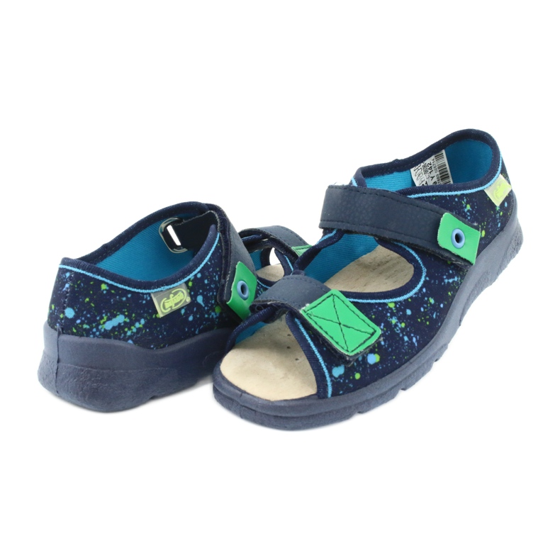 Befado Kinderschuhe 869Y142 marineblau mehrfarbig grün 4