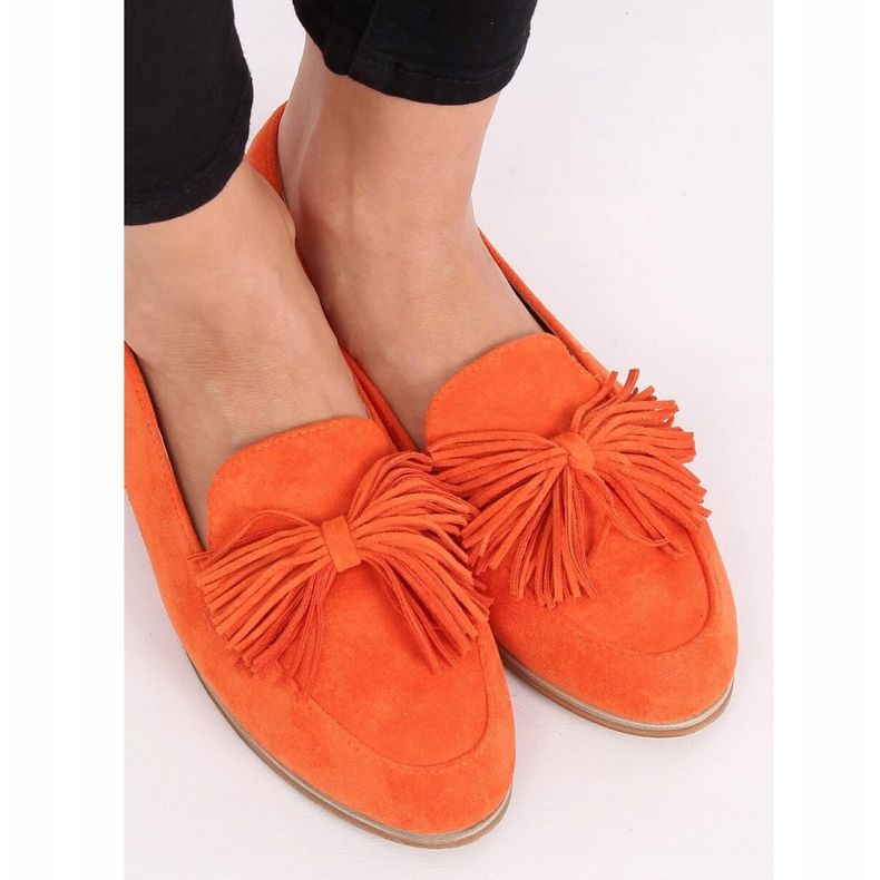 Orange Damen-Loafer mit Fransen T357P Orange 2