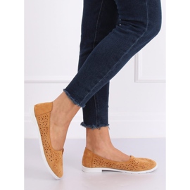 Camel ZA02P Camel durchbrochene Ballerinas braun 2