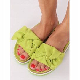 Grüne grüne Damenpantoffeln SS116P Grün 1