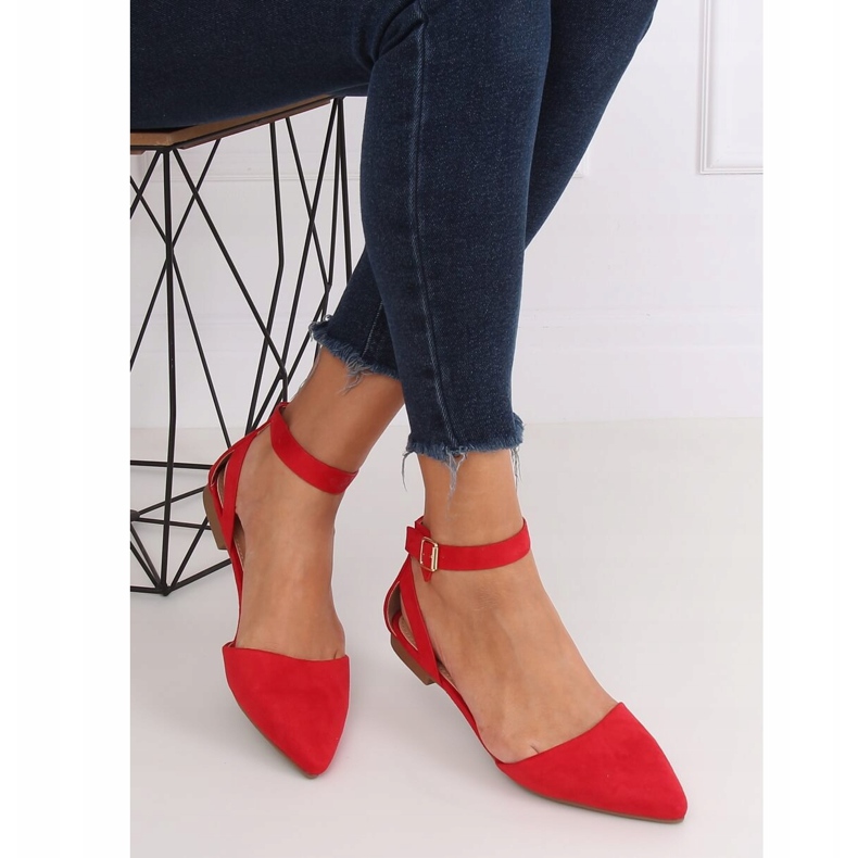 Ballerinas mit Verschluss Rot CL73P Rot 1