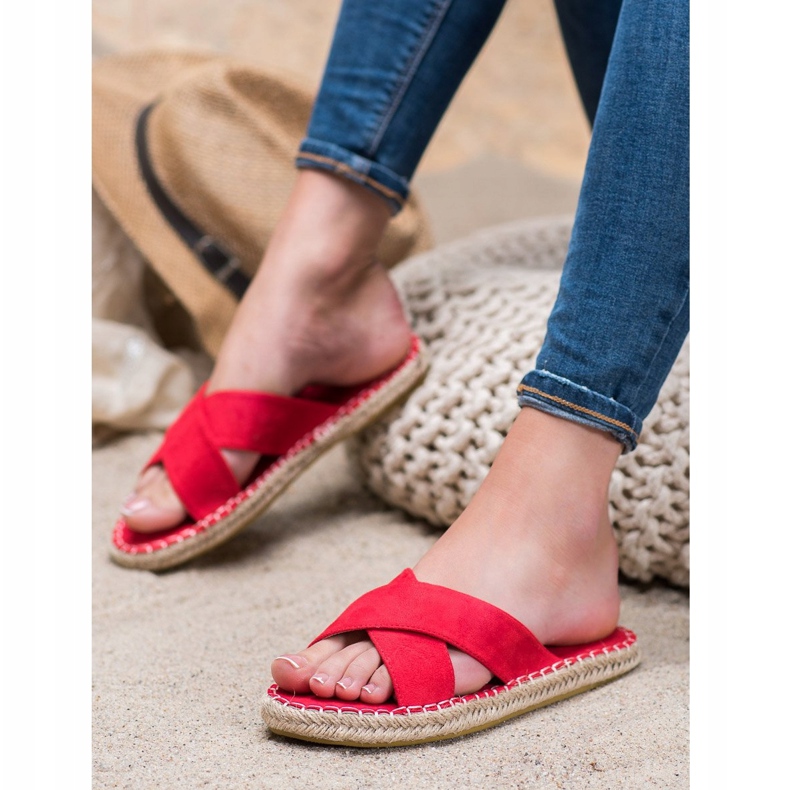 Cm Paris Lässige leichte Hausschuhe rot 1