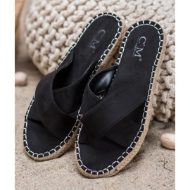 Cm Paris Lässige leichte Hausschuhe schwarz 1