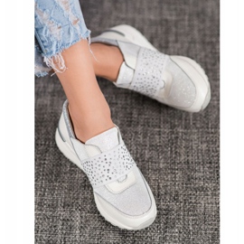 Slip-on-Sneakers mit VINCEZA-Kristallen weiß 2