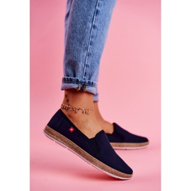 Damen Espadrilles Big Star Slip-on Marineblau FF276036 navy blau 2