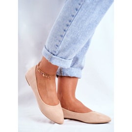 SEA Damen Ballerinas Wildleder Beige Bueno 2