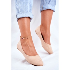 SEA Damen Ballerinas Wildleder Beige Bueno 1