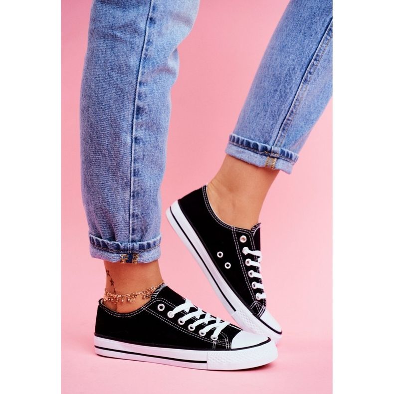 PS1 Omerta Schwarze Sneaker mit weißer Sohle 1