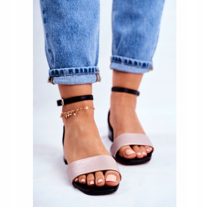 Damen Sandalen Maciejka Leder Schwarz 04618-21 rosa 2