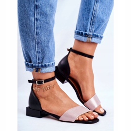 Damen Sandalen Maciejka Leder Schwarz 04618-21 rosa 1