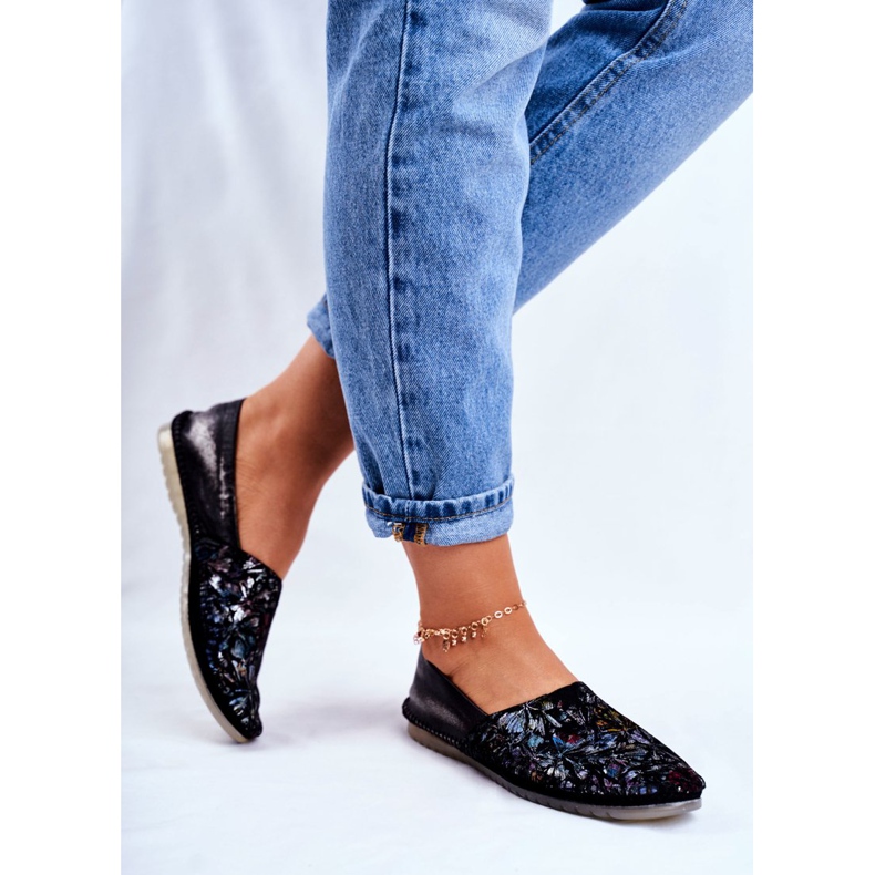 Damen Ballerinas Maciejka Leder Schwarz 01930-70 / 00-0 mehrfarbig 2