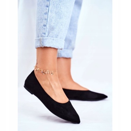 PS1 Damen Ballerinas aus Öko-Wildleder Schwarz Bellissima 1