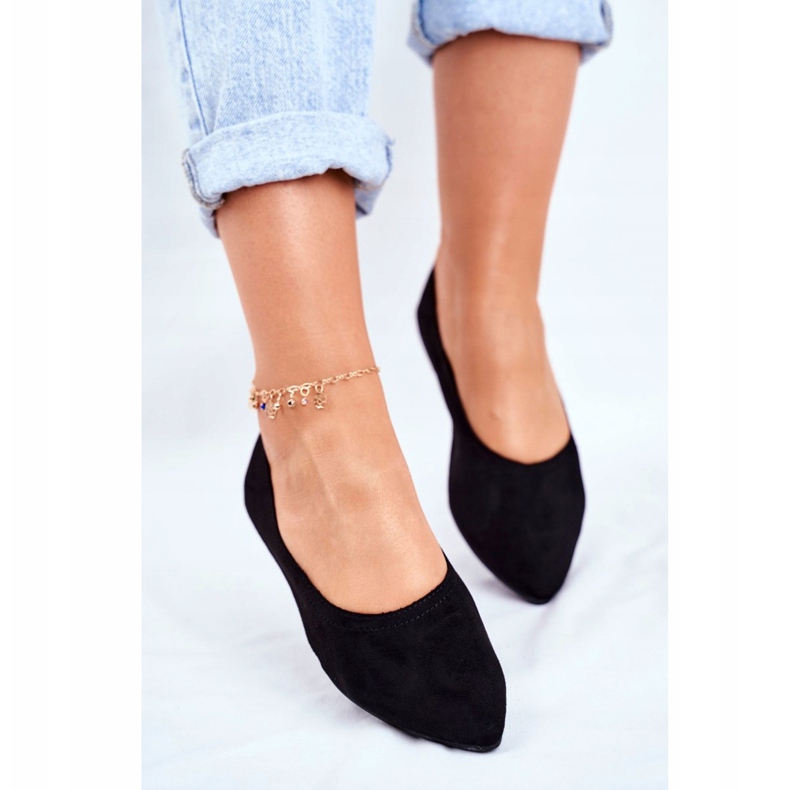 PS1 Damen Ballerinas aus Öko-Wildleder Schwarz Bellissima 2