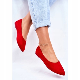 PS1 Damen Ballerinas aus Öko-Wildleder Rot Bellissima 2