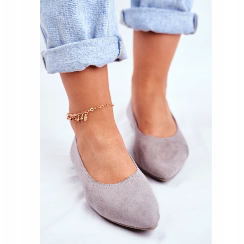 PS1 Damen Ballerinas aus Öko-Wildleder Grau Bellissima 2