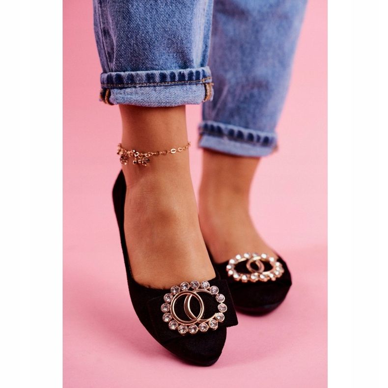 SEA Damen Ballerinas aus Öko-Wildleder in Schwarz Montreal 2