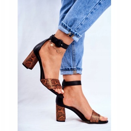 Damen Sandalen Maciejka Leder Orange Reptil 04235-18 / 00-5 braun schwarz 1