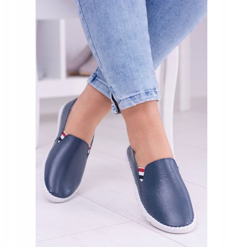 EVE Bellara Marineblaue Ledersneaker für Damen 1