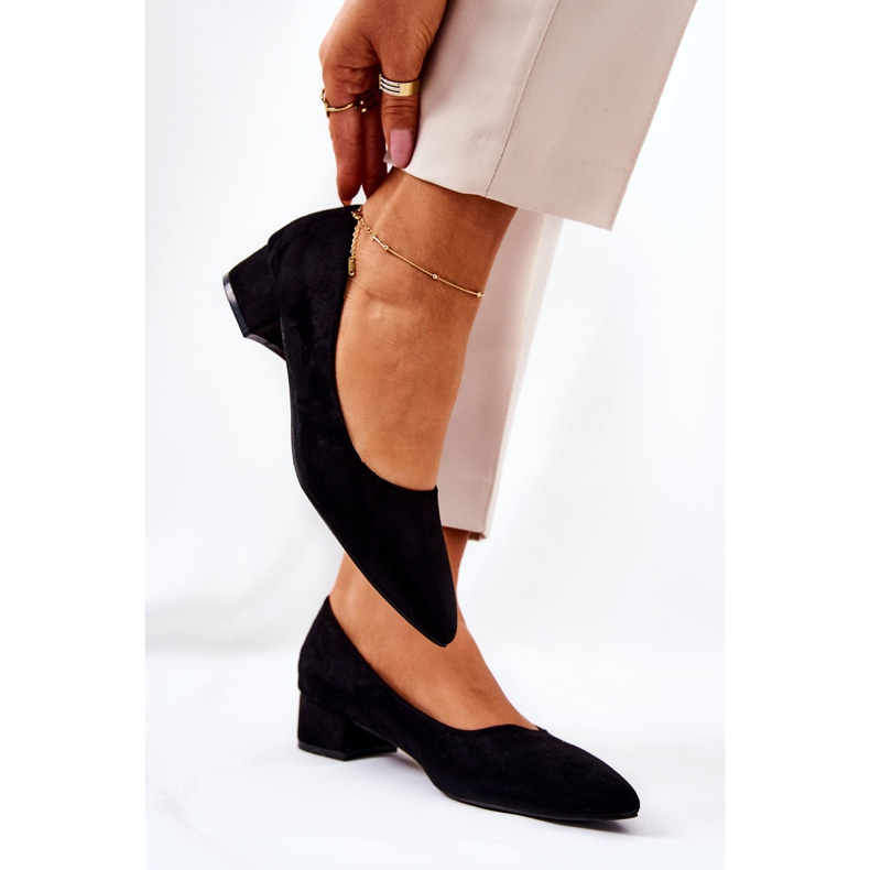 SEA Klassische Damen Pumps Wildleder Schwarz Rheya 2