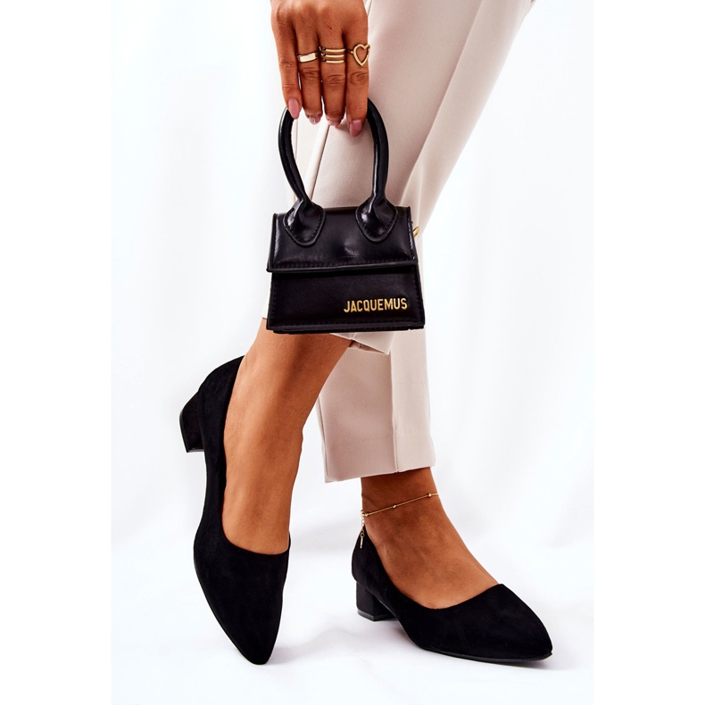 SEA Klassische Damen Pumps Wildleder Schwarz Rheya 1