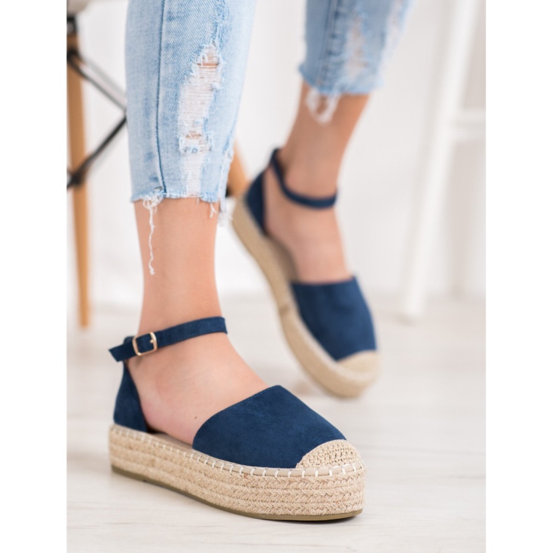 Seastar Marineblaue Espadrilles auf der Plattform 1