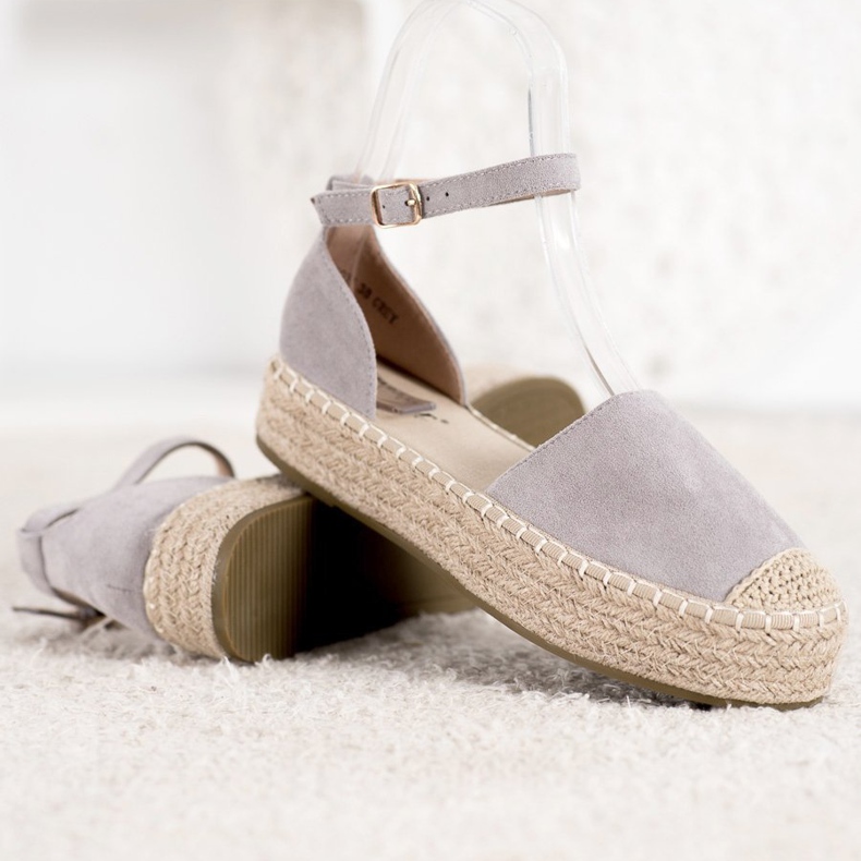 Seastar Graue Espadrilles auf der Plattform 1