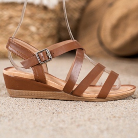 Mannika Lässige Keilschuhe braun 1