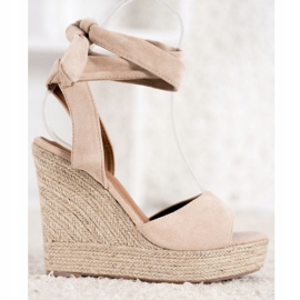 Seastar Espadrilles Sandalen auf High Heels beige 2