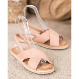 SHELOVET Slip-on-Sandalen mit Gummizug beige 1