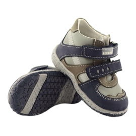 Lederstiefel Ren But 1363 marineblau navy blau grau 4