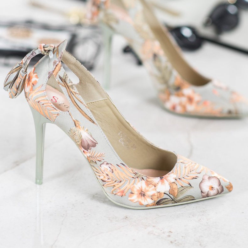 Seastar Stilvolle Pins in Blumen mehrfarbig grün 1