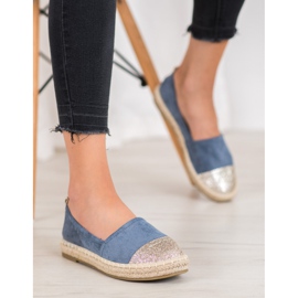 Seastar Espadrilles mit Glitzer blau 1